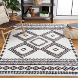 Safavieh Berber Shag Ber591A Ivory/Dark Grey Rug.