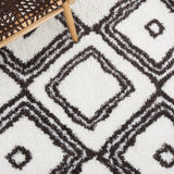 Safavieh Berber Shag Ber591A Ivory/Dark Grey Rug.