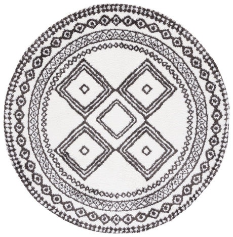 Safavieh Berber Shag Ber591A Ivory/Dark Grey Rug.
