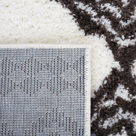 Safavieh Berber Shag Ber591A Ivory/Dark Grey Rug.