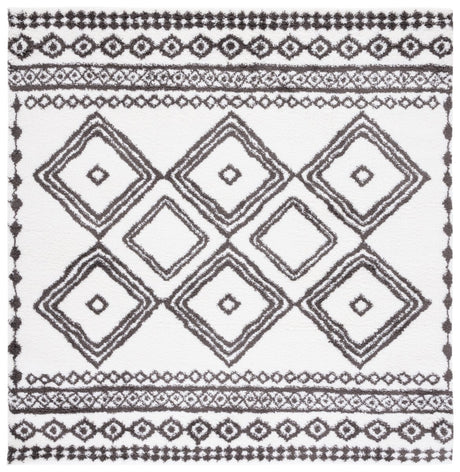 Safavieh Berber Shag Ber591A Ivory/Dark Grey Rug.