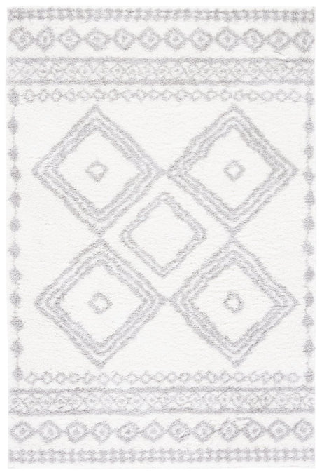 Safavieh Berber Shag Ber591B Ivory/Grey Rug.