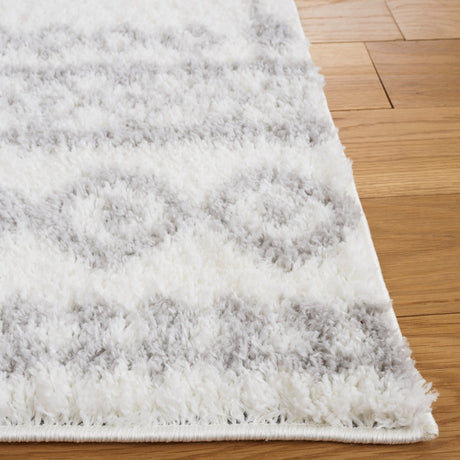Safavieh Berber Shag Ber591B Ivory/Grey Rug.