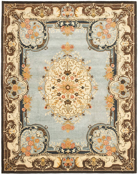 Safavieh Bergama Brg141A Light Blue / Ivory Rugs.