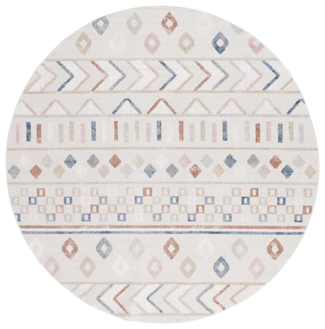 Safavieh Blair Washable 6'-7" x 6'-7" Rug in Beige / Multi