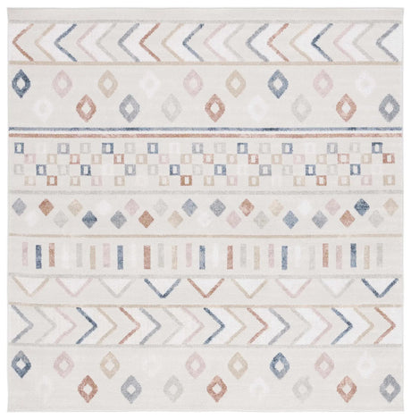 Safavieh Blair Washable 6'-7" x 6'-7" Rug in Beige / Multi