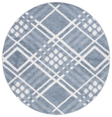 Safavieh Blair Washable 6'-7" x 6'-7" Rug in Blue / Ivory