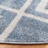 Safavieh Blair Washable 6'-7" x 6'-7" Rug in Blue / Ivory