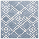 Safavieh Blair Washable 6'-7" x 6'-7" Rug in Blue / Ivory