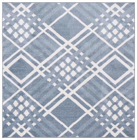 Safavieh Blair Washable 6'-7" x 6'-7" Rug in Blue / Ivory