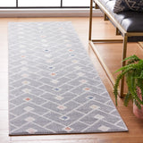 Safavieh Blair Washable 2'-2" x 8'-0" Rug in Grey / Multi