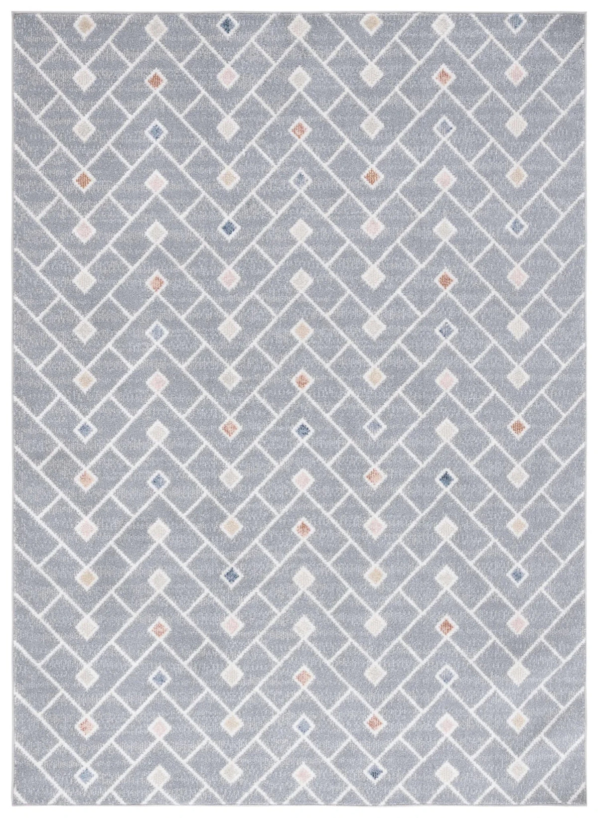Safavieh Blair Washable 4'-0" x 6'-0" Rug in Grey / Multi
