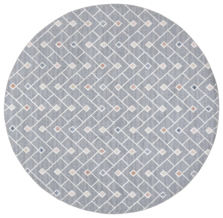 Safavieh Blair Washable 6'-7" x 6'-7" Rug in Grey / Multi