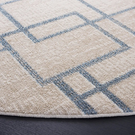Safavieh Blair Washable 6'-7" x 6'-7" Rug in Beige / Grey