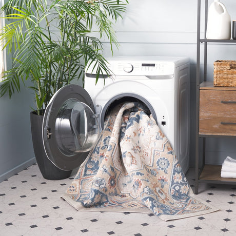 Safavieh Blair Washable Blr240A Ivory/Blue Rug.
