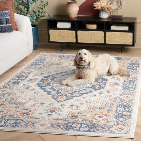 Safavieh Blair Washable Blr240A Ivory/Blue Rug.
