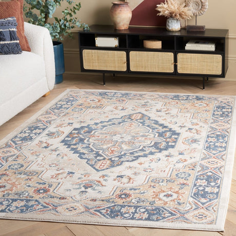 Safavieh Blair Washable Blr240A Ivory/Blue Rug.