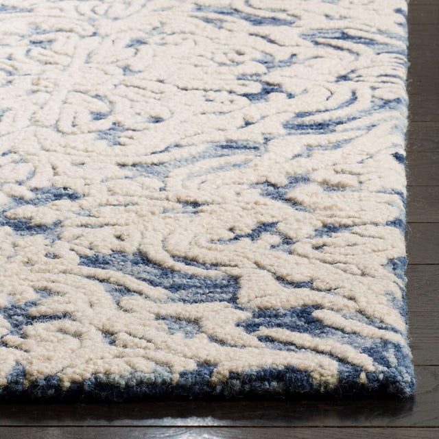 Safavieh Blossom Blm103M Blue / Ivory Rugs.