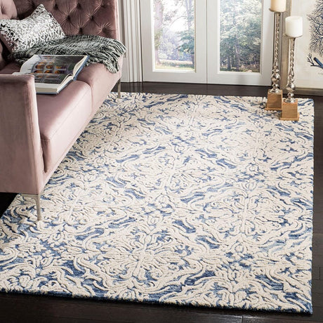 Safavieh Blossom Blm103M Blue / Ivory Rugs - Safavieh - blm103m - 4