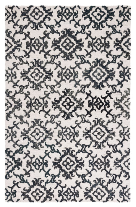 Safavieh Blossom Blm104B Ivory/Black Rug.