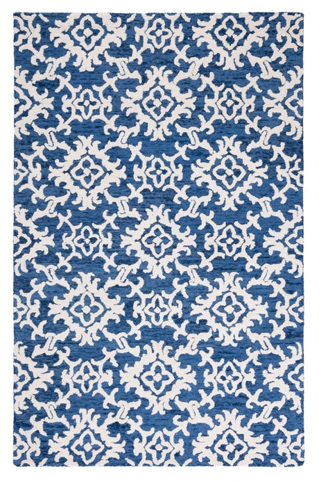 Safavieh Blossom Blm104N Navy/Ivory Rug - Safavieh - blm104n - 4