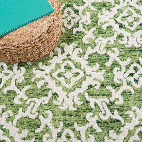 Safavieh Blossom Blm104Y Green/Ivory Rug - Safavieh - blm104y - 6r