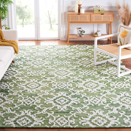 Safavieh Blossom Blm104Y Green/Ivory Rug - Safavieh - blm104y - 6r