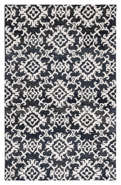 Safavieh Blossom Blm104Z Black/Ivory Rug.