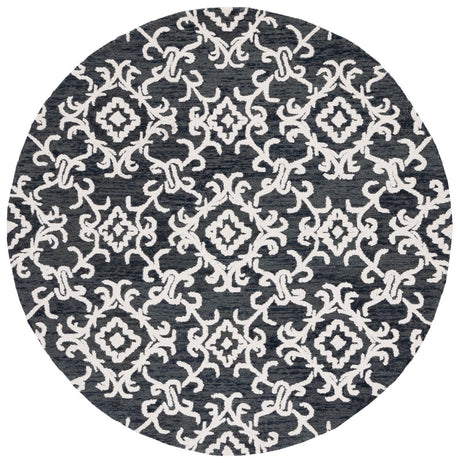 Safavieh Blossom Blm104Z Black/Ivory Rug.