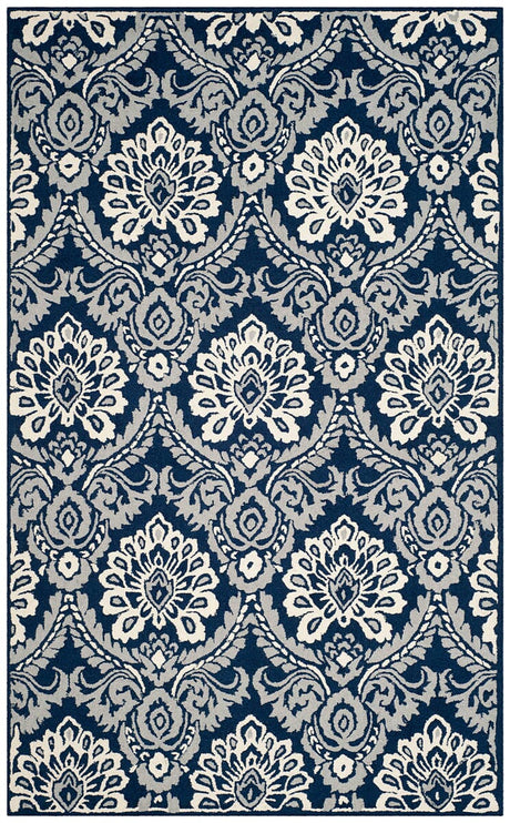 Safavieh Blossom Blm106B Navy / Ivory Rugs - Safavieh - blm106b - 4