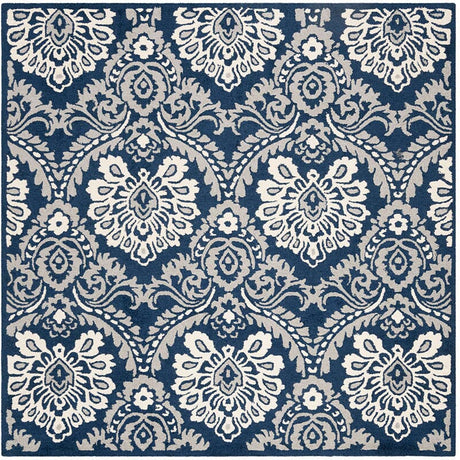 Safavieh Blossom Blm106B Navy / Ivory Rugs - Safavieh - blm106b - 6sq