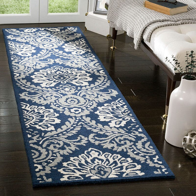 Safavieh Blossom Blm106B Navy / Ivory Rugs.