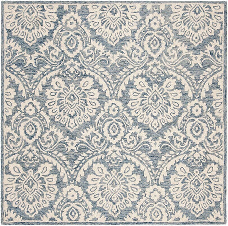 Safavieh Blossom Blm106M Blue / Ivory Rugs - Safavieh - blm106m - 6sq