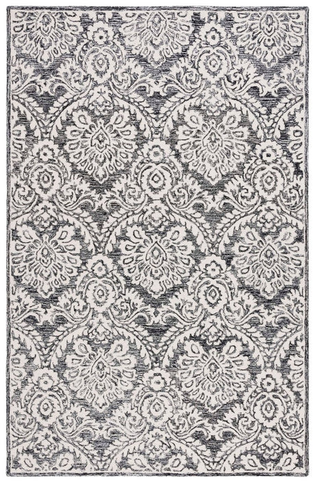 Safavieh Blossom Blm106Z Black/Ivory Rug.