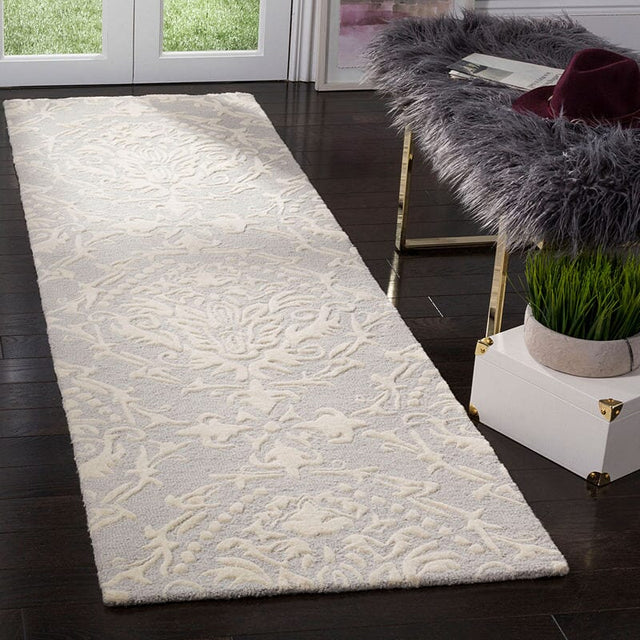 Safavieh Blossom Blm107A Light Grey / Ivory Rugs.