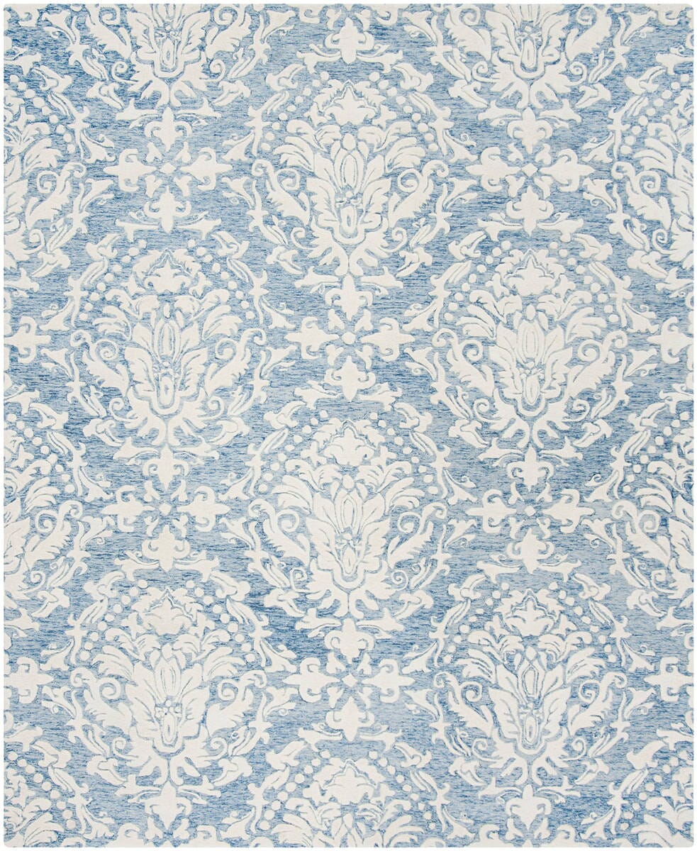 Safavieh Blossom Blm107B Blue / Ivory Rugs.