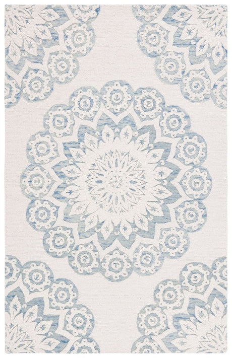 Safavieh Blossom Blm108M Ivory/Blue Rug.