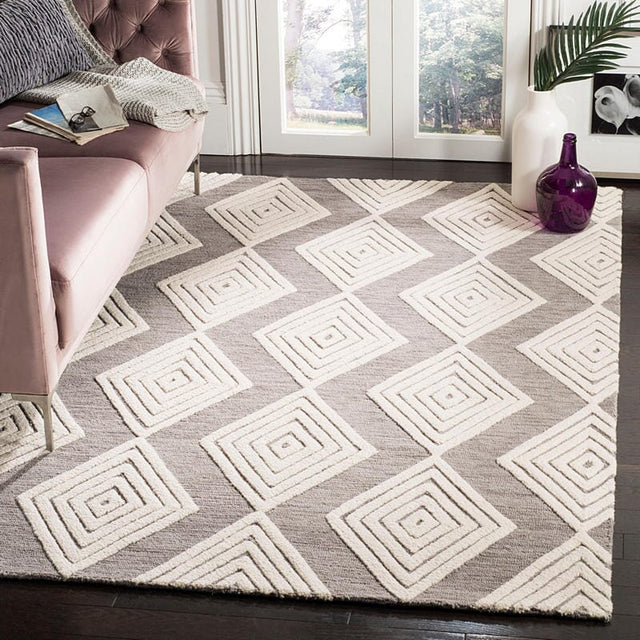 Safavieh Blossom Blm111F Dark Grey / Ivory Rugs.