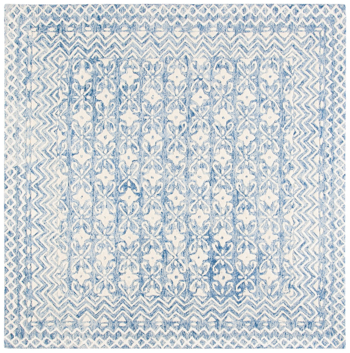 Safavieh Blossom Blm114M Blue/Ivory Rug - Safavieh - blm114m - 6sq
