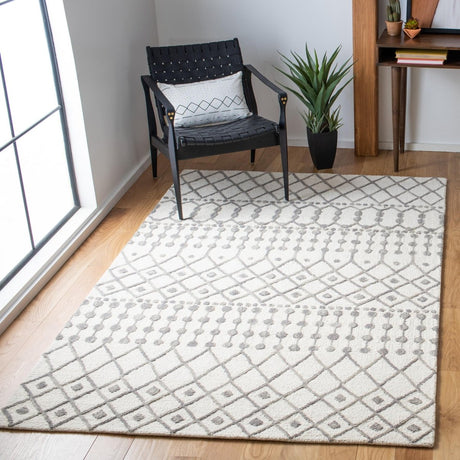 Safavieh Blossom Blm115A Ivory/Grey Rugs.