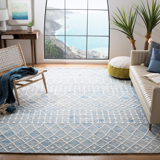 Safavieh Blossom Blm115M Blue/Ivory Rugs.