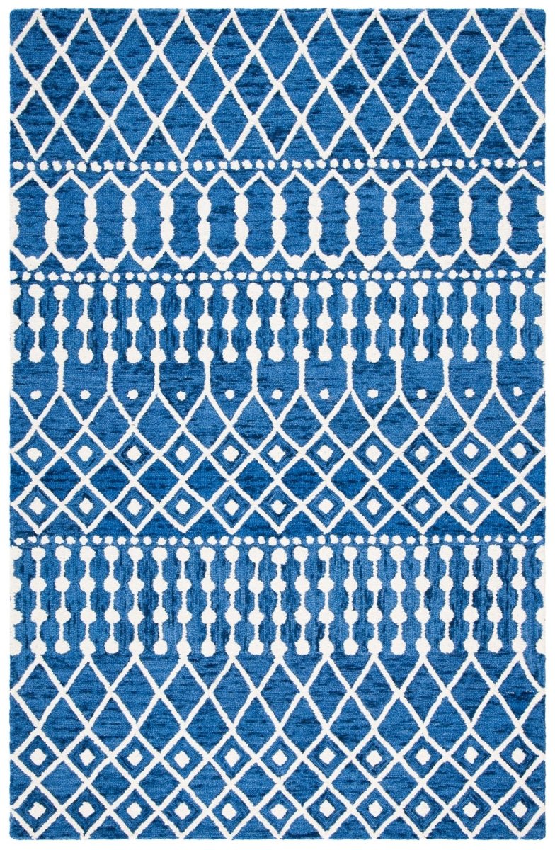 Safavieh Blossom Blm115N Navy/Ivory Rugs.