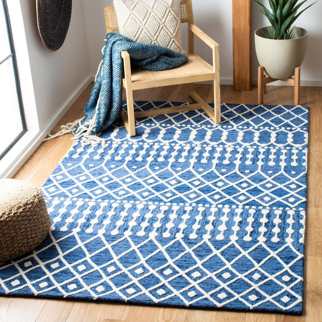 Safavieh Blossom Blm115N Navy/Ivory Rugs.