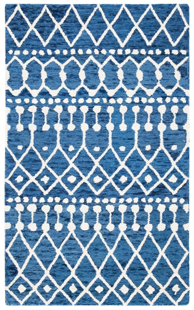 Safavieh Blossom Blm115N Navy/Ivory Rugs.