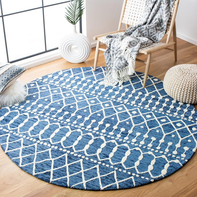 Safavieh Blossom Blm115N Navy/Ivory Rugs.