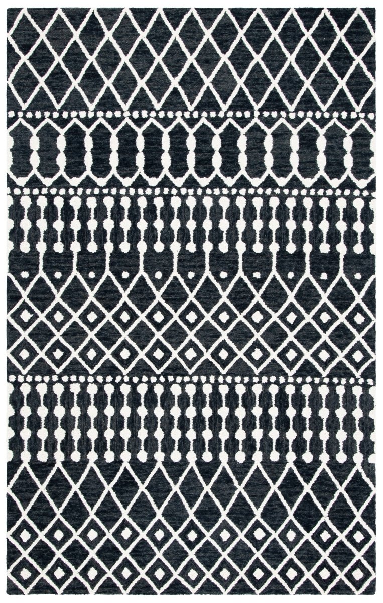 Safavieh Blossom Blm115Z Black/Ivory Rugs.