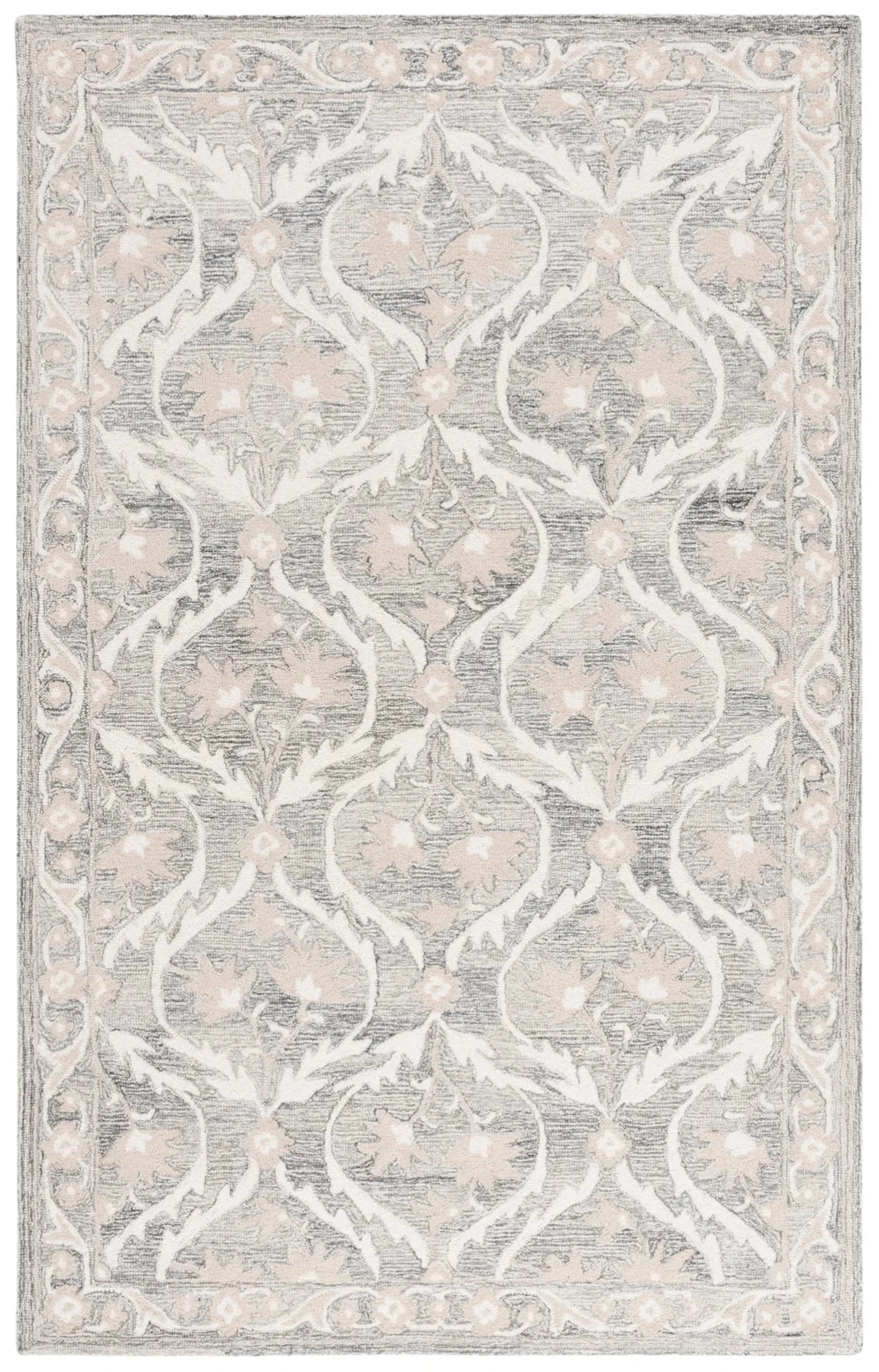 Safavieh Blossom 4'-0" x 6'-0" Rug in Grey / Ivory
