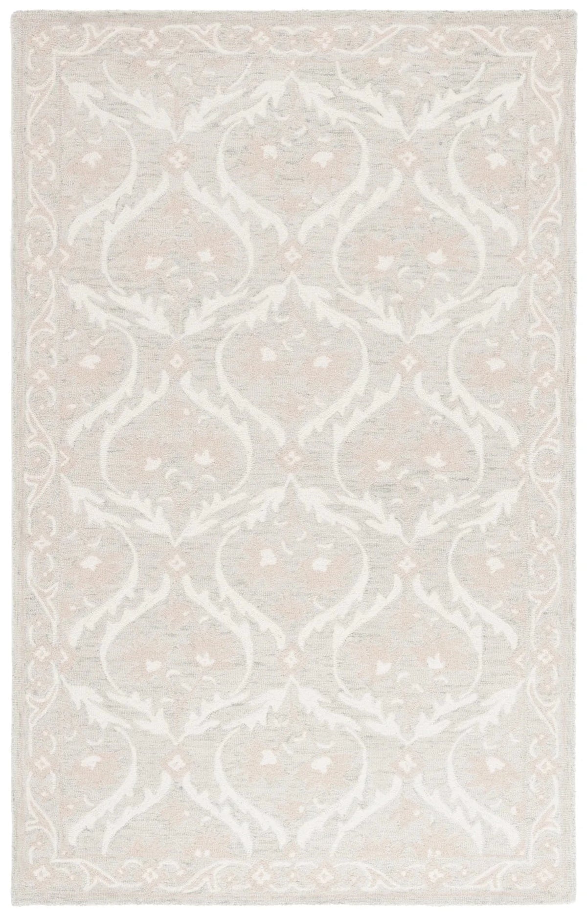 Safavieh Blossom 4'-0" x 6'-0" Rug in Light Grey / Ivory