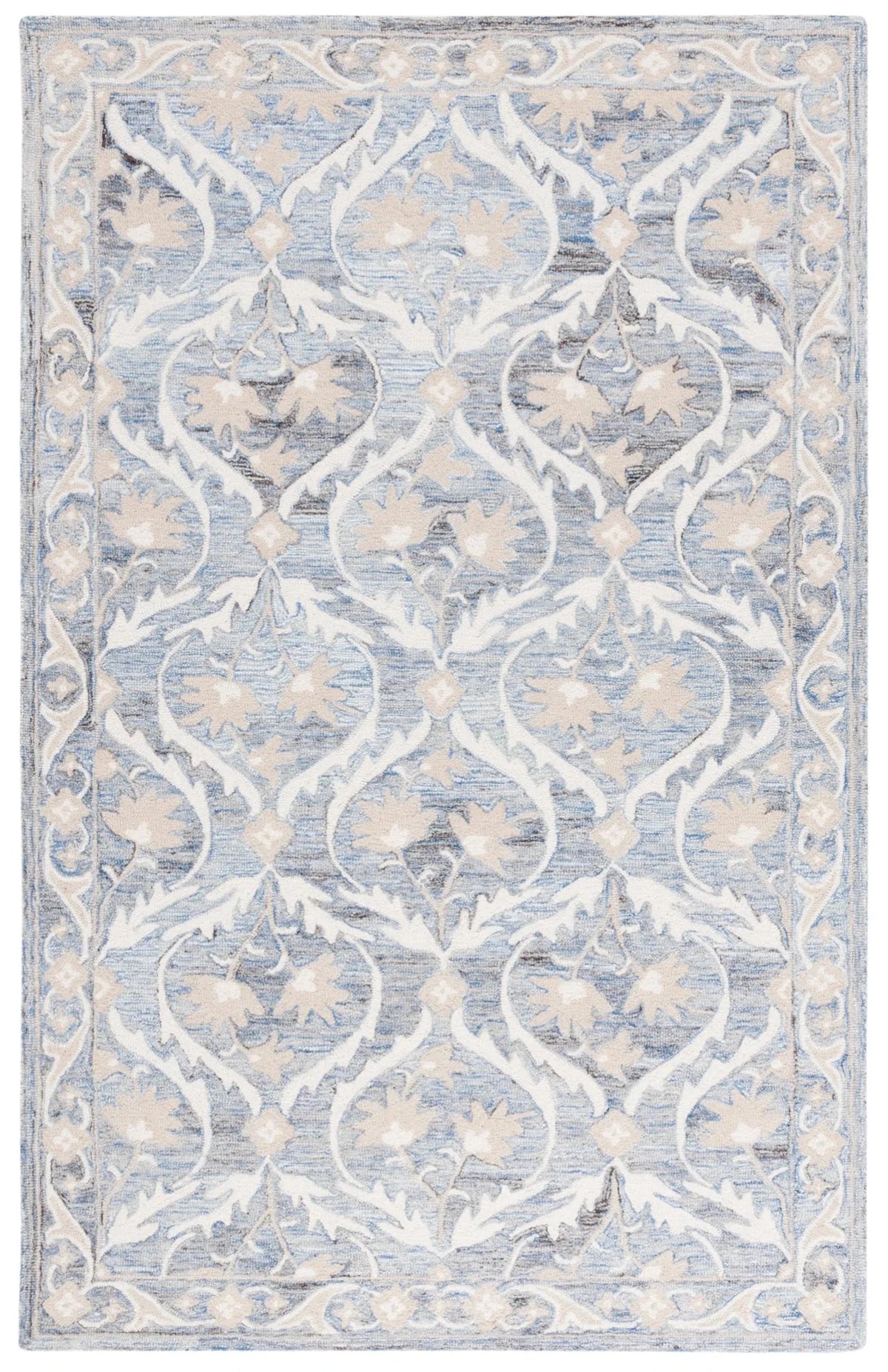 Safavieh Blossom 4'-0" x 6'-0" Rug in Blue / Ivory