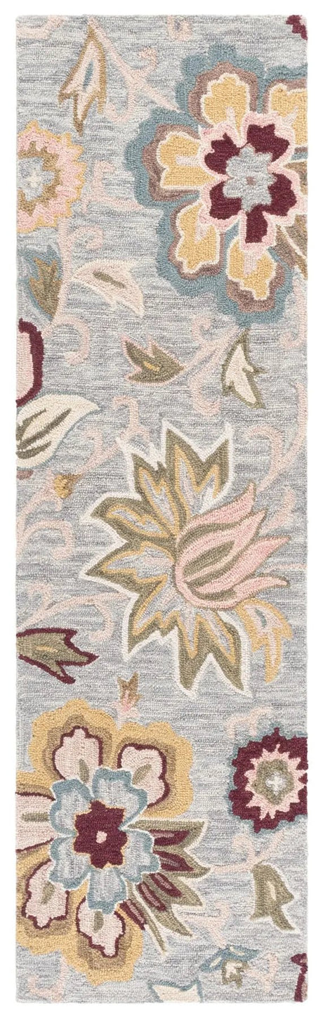 Safavieh Blossom 2'-3" x 8'-0" Rug in Grey / Light Pink